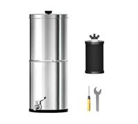 Oreilet di Filtraggio Dell'acqua a gravità, di Filtraggio Dell'acqua da 1 Gallone con Rubinetto, Filtri, da Banco in Acciaio Inossidabile per da Campeggio Domestico (K8779 Senza staffa)