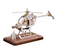 Oreilet Elicottero Motore Stirling, Modello Aeronautico per Motori a Caldo in Metallo Modello Scientifica Elempante Insegnamento della Fisica per Ragazzi Amici Tecnologia Femminile