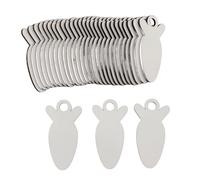 Oreilet Etichette per Sublimazione Carote, 30 Targhette Fai-da-te Vuote con Design Foro per Tazze Vetro da 40 Once, Cartoncino Bianco Rivestito per un Vivido Effetto Sublimazione