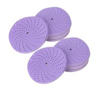 Oreilet Film 100 Pezzi 6 Pollici Dischi di Levigatura in Ceramica 120 Grana, Disco di Levigatura a più Fori, Carta Vetrata a Gancio e Anello per la Levigatrice Orbitale Casuale