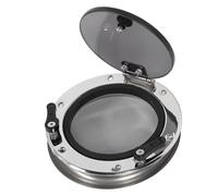 Oreilet Finestra oblò per Barche, Sostituzione del Lucernario con Apertura a 180° Rotonda 200 Mm con Rete, Vetro Temperato, oblò per Yacht, Rimorchio per Veicolo Campeggio, Nave