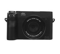 Oreilet Fotocamera Digitale, Fotocamera WiFi 75 MP 4K HD 18 Zoom CCD Vlog con Doppia Anteriore e Posteriore per la Fotografia, SupportandoScheda Memoria 128 GB, per Studenti Bambini (BLACK)