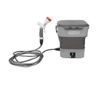 Oreilet Idropulitrice Portatile Senza Fili, Idropulitrice Elettrica Ricaricabile Tramite USB con Serbatoio Dell'acqua Pieghevole 12L, Ugello 5 in 1, per Auto, Giardino, Campeggio