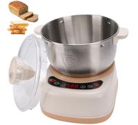 Oreilet Impastatrice Automatica 120 W 5 L in Acciaio Inossidabile con Funzione Fermentazione, Impastatrice Elettrica per Farina per Pizza Pane Torte Pasta Gnocchi a Lievito Madre (Spina europea