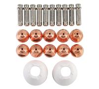 Oreilet Kit Elettrodo Punta, Set di 10 Consumabili per Cannello da Taglio con Coperture Protettive, Materiale in Ottone per Pistola da Taglio PCH 51