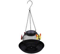 Oreilet Mangiatore per Uccelli Solare da Esterno, Appeso in Metallo con | Lanterna solare sospesa per mangiatoia per uccelli per giardino, cortile, albero, patio, cortile, impermeabile IP65