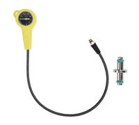 Oreilet Manometro per immersioni, manometro per immersioni subacquee con tubo flessibile ad alta pressione, mini console per immersioni subacquee con quadrante nero luminoso (65 cm)