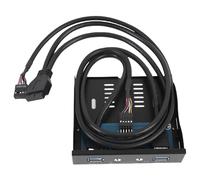 Oreilet Pannello Frontale per unità Floppy da 3,5 Pollici, Frontalino per Interfaccia Audio HD da 19 Pin a USB 3.0 per Adattatore per Pannello Frontale per PC con Interfaccia Jack (Oreilet9ArhveI-11)