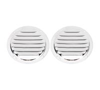 Oreilet Presa d'Aria Rotonda a persiana 4,92", 2 Pezzi di Copertura per Ventilazione a persiana in Acciaio Inox 316 per imbarcazioni Marine, per Navi, Yacht e RV