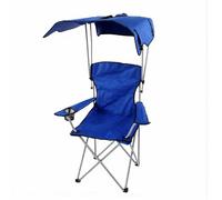 Oreilet Sedia Pieghevole da Esterno con Tettuccio, Sedia da Spiaggia Portatile con Schienale Alto da 136 Kg, da Campeggio Parasole per Prato Viaggi, Sport, Pesca, 50x50x130 Cm