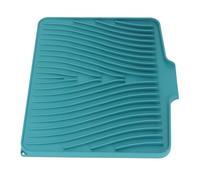 Oreilet Tappetino Asciugatura del Piatto Cucina, Resistenza al Banco Cucina Matt Asciugatura, Tampone Asciugatura Non Slip con Labbro Scarico Sollevato, Scarichi Piatti per Bancone
