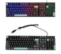 Oreilet Tastiera per Computer Stampa Grande Aggiornata, Nessuna Tastiera Retroilluminata Cablata USB con Pannello in Metallo, Tastiera Illuminata a Lettere Grande Dimensione per Laptop