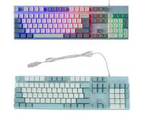Oreilet Tastiera per Computer Stampa Grande Aggiornata, Nessuna Tastiera Retroilluminata Cablata USB con Pannello in Metallo, Tastiera Illuminata a Lettere Grande Dimensione per Laptop