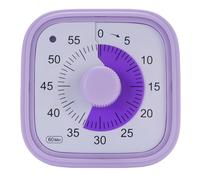 Oreilet Timer Visivo Aggiornato 60 Minuti, Timer per il Conto Alla Rovescia Visivo 60 Minuti, Strumento Gestione del Tempo per Forniture Scolastiche Domestiche Aula Didattica (Violaceo)
