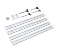 Oreilet Traccia a T di Alluminio 400 Mm/15,7 ", Tracce T del Profilo a Doppio Taglio Universale con Fori e Viti di Montaggio Pre -prevalcati, Binario a Slot Slot, Pacchetto 4 per la Lavorazione