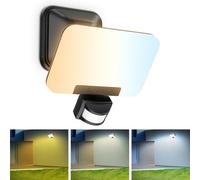 OREiN - Faretto a LED con sensore di movimento per esterni 2800 lm, 2700/4000/6500 K bianco caldo/neutro/bianco freddo, faretto da 24 W super luminoso per esterni con 3 modalità di luce, impermeabile