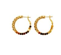 Orejeras de empalme multicolor densamente incrustadas, Orejeras de hebillas de disco de choque de colores, joyas de moda de lujo ligero, adecuadas para mujeres en reuniones diarias de cercanías