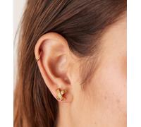 Orelia - Orecchini a bottone a croce placcati oro 18 k No Size