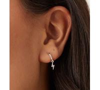 Orelia - Orecchini a cerchio in argento sterling con pendente a fulmine con pavé No Size