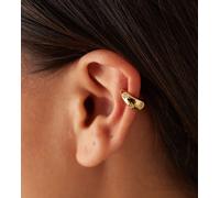 Orelia - Orecchino ear cuff placcato oro con stelle incise e cristalli No Size