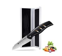 OREMAKE Coltello da Cucina da 3,5 pollici Cane da pastore di Damasco G10 Coltello da cucina Coltello piccolo affilato Verdura Frutta Spelucchino Coltello multiuso Manico ergonomico