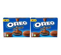 Oreo Banadas Choco, Biscotti con copertura al Gusto di Cioccolato al Latte, Il tuo Oreo avvolto da una golosa copertura di Cioccolato, 246g (6 monoporzioni da 41g) (Confezione da 2)