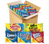 OREO, CHIPS AHOY!, Nutter Butter, SOUR PATCH KIDS & SWEDISH FISH Cookies & Candy Variety Pack, 40 Snack Pack
