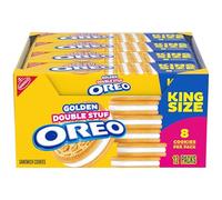 OREO Double Stuf Golden Sandwich Cookies, King Size, 12 confezioni di snack (8 biscotti per confezione)