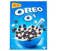 Oreo O's Cereal Muesli con sapore di cacao e vaniglia Arricchito con vitamine e ferro 350 g di cereale come colazione o spuntino tra