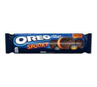 Oreo Spooky, Biscotti al Cacao Ripieni di Crema al Gusto Vaniglia, Edizione Speciale Halloween, 154g