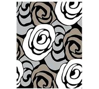 Oresteluchetta Tappeto bagno/scendiletto GREY FLOWERS 60x110