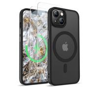 ORETECH Magnetica Cover per iPhone 14,Custodia iPhone 13 con 2X Vetro Temperato per Cellulare Protettiva Antiurto Protezione Militare Custodia iPhone 14/13,Nero