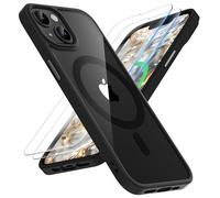 ORETECH Magnetica Cover per iPhone 14,Custodia iPhone 13 con 2X Vetro Temperato per Cellulare Protettiva Antiurto Protezione Militare Custodia per iPhone 14/13-Nero