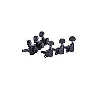 ORETGA - Set di Meccanismi per Chitarra, 3+3, Colore: Nero Lucido (OTMLOCK33-GB)