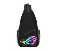 OREURUIK ASUS Rog Chest Bag Uomo Sling Crossbody Zaino Chest Bag Viaggio Escursionismo Daypack Borsa a Tracolla