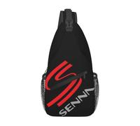 OREURUIK Ayrton Senna Auto da Corsa Logo Piccola Borsa a Tracolla Petto a Tracolla Zaino a Tracolla Zaini da Escursionismo all'aperto Borsa da Uomo Donna