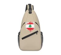 OREURUIK Bandiera del Libano Splat Chest Bag Uomo Sling Crossbody Zaino Chest Bag Viaggio Escursionismo Daypack Borsa a Tracolla