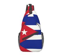 OREURUIK Bandiera di Cuba Sling Chest Bag Zaino a Tracolla Patriottico Cubano Personalizzato per Zaino da Viaggio da Uomo