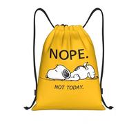 OREURUIK Carino Cartone Animato con Coulisse Zaino Sport Palestra Sackpack Nope Non Oggi Borsa a Corda per la Corsa