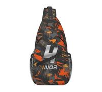 OREURUIK Custom Motorcycle Racing L-Lando Norris Sling Chest Crossbody Bag Uomo Cool Zaino a Tracolla per Il Ciclismo da Viaggio