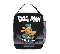 OREURUIK Dog Man Comic Termico Isolato Pranzo Bag per Scuola Doggy Cartoon Portatile Bag Container Uomo Donna Cooler Termico Lunch Box