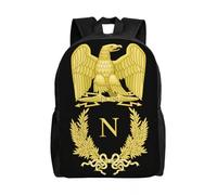 OREURUIK Emblema Personalizzato di Napoleone Bonaparte Zaino da Viaggio Zaino per Laptop Scolastico Zaino Francia French Eagle College Student Daypack Borse