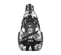 OREURUIK Fullmetal Alchemist Anime Manga 4 Borsa da Petto Uomo Sling Crossbody Zaino Borsa Pettorale da Viaggio Escursionismo Daypack Borsa a Tracolla