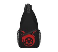 OREURUIK Fullmetal Alchemist Ouroboros Homunculus Chest Bag Uomo Sling Crossbody Backpack Chest Bag Travel Hiking Daypack Borsa a Tracolla