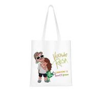 OREURUIK Karol G Tropicoqueta Album Latina Canvas Tote Bag Borsa della Spesa Riutilizzabile di Grande capacità per Borse da Viaggio Unisex