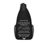 OREURUIK Litania Contro la Paura Dune 2020 Citazione Borsa Petto Uomo Tracolla Zaino Petto Borsa Viaggio Escursionismo Daypack Borsa A Tracolla