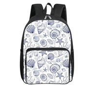 OREURUIK Shell Stars Pattern Square Front Pocket Backpack per Ragazzi e Ragazze I Migliori Regali 3D Cartoon SchoolBags per Bambini