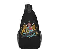 OREURUIK Stemma Imperiale Dell'Iran Sling Chest Bag Zaino a Tracolla a Tracolla con Leone iraniano Personalizzato per Zaino da Viaggio da Viaggio da Escursionismo