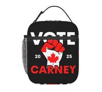 OREURUIK Vota Carney per Gli Uomini Divertente Merchandising Politico Canadese Sacchetto Isolato del Pranzo per L'Ufficio Scolastico Contenitore per Alimenti Refrigeratore Lunch Box