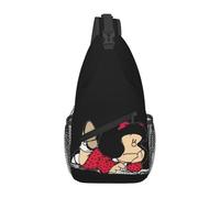 OREURUIK Zaini Mafalda Personalizzati Argentino Cartoon Quino Borse Spalla Crossbody Chest Backpack Sling Crossbody Backpack